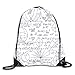 Produktbild HLKPE Drawstring Backpacks Bags Daypacks,School Genius Smart Student Math Geometry Science Numbers Formules Image Art,5 Liter Capacity Adjustable for Sport Gym Traveling