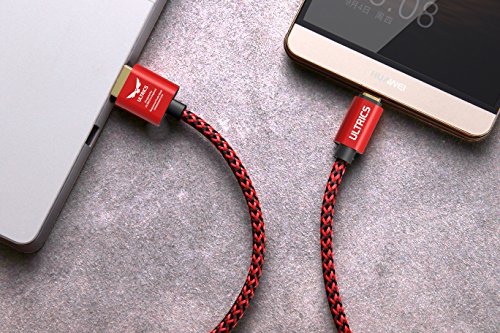 ULTRICS® Micro USB Kabel [3M – 9FT] Nylon geflochtenes Aufladeeinheits-Kabel Tangle geben Synchronisierungsauflade USB-androides Aufladeeinheits-Blei für Samsung-Galaxie, Sony, Nokia, Microsoft, Motorola, Kindle, Nexus, Huawei, LG, Xiaomi, OPPO – Lebenszeit-Garantie, Geld frei Zurück Garantie - 7