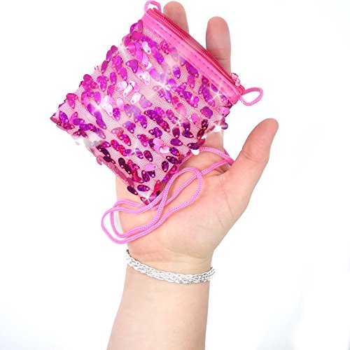 German Trendseller® – 12 x Glitzer Kinder Geldbörsen zum Umhängen ┃ NEU ┃ Mitgebsel ┃ Kindergeburtstag ┃ Portmonee ┃ Für 12 Kinder - 2