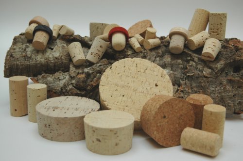 1 Fasskorken 45 x 40 mm, Höhe 27 mm Spund Korken aus Naturkork für Weinballon