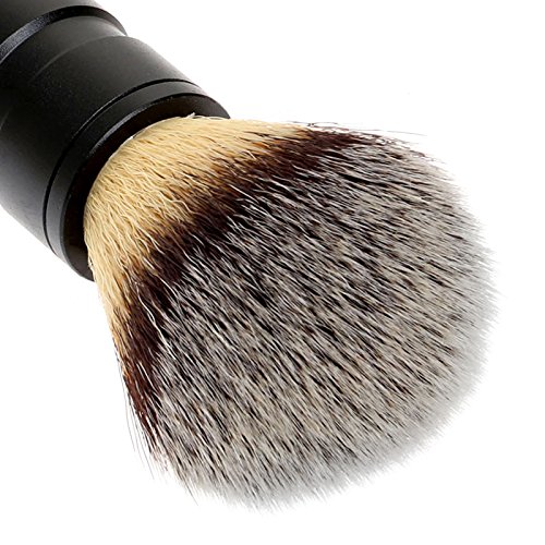 1Pc Dachshaar Rasierpinsel Silvertip Edelstahl Metallhandgriff Barber-Tool Mann-Geschenk - 5
