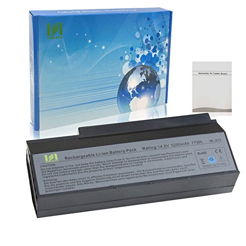 HASESS Asus Laptop Ersatzbatterie Notebook akkus für Asus G73G, G73, G53, G53JH ersetzt A42-G73, A42-G53, A42-G53 G73-52,14.8V 8 Zellen 5200mAh - 12 Monate Garantie