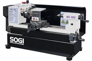 SOGI M1-100 Tornio da banco per metallo di precisione 110x175 mm