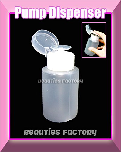 Dispenser White Pump Empty Bottle Nail Art Polish Remover Cleaner UV GEL CODE: 279