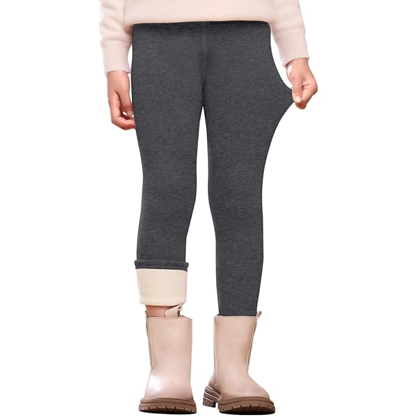 Leggings Termici Foderati In Pile Da Ragazza Pantaloni Skinny