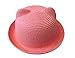 Produktbild ecovers Cute 13 Farben Cat Ohren Sommer Baby Unisex Mütze Cap Kinder Atmungsaktiv Sun Schutz Hat Stroh sunhats Gap Jungen Mädchen Party Karneval Geburtstag Geschenke Hat, für 2-6 Jahren (Pink)