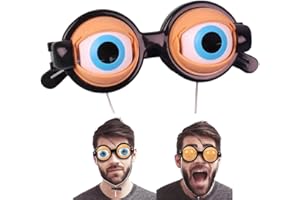 grupan Crazy Eyes Glasses, Googly Eyes Glasses, Novelty Shaking Eye Glasses, Funny Glasses for Adults, Gag Gifts for Kids Party