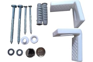 VeeBath Essentials Angled Floor WC Toilet Pan/Bidet Fixing Bolts, Repair Bracket and Screws Bathroom Fitting Kit