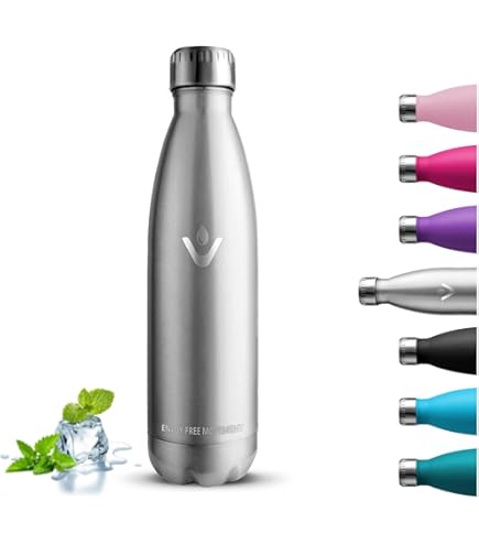 Famanu - Van Roestvrij Staal, 750 Ml, Geïsoleerde Thermosfles Voor Sport Bpa Vrij Lekvrij Metalen Waterfles Voor Warme En Koude Dranken