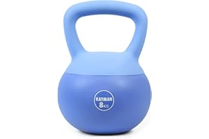 KAYMAN Soft Kettlebell for Home Gym – PVC Coated Weight – Floor Safe Flat Base – Ergonomic Non-Slip Handle – Strength Training, CrossFit, HIIT, Core Workout – Durable Fitness Equipment