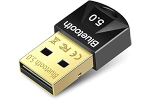 JSTH Adaptador Bluetooth 5.0, Bluetooth USB Dongle Transmisor y Receptor para PC con Windows XP/7/8/8.1/10, Bluetooth Network Adapter para portátil, Auriculares, Altavoces, Teclado