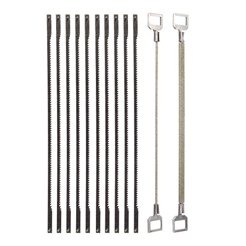 12 PCS Stichsägeblatt Magic Saw Blades Kit, Pathonor von 10 Magic Saw Klinge und 2 Fliesenbohrer Sharp Light Weight Saw Blades für Küche, Glas, Fliesen, Holz, Metall, Kunststoff