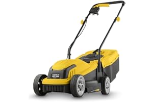 Powerplus Tondeuse Gazon Électrique POWEG62205 - Tondeuse à Gazon de 1300 W, 320 mm Ø, avec Ramassage et Éjection Arrière