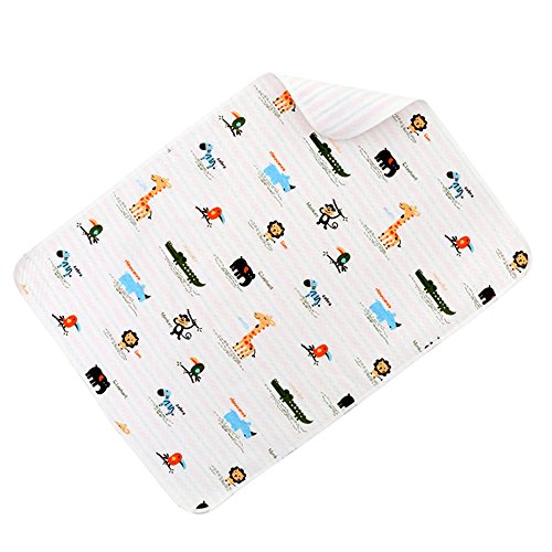 Preisvergleich Produktbild Ailina hautfreundlich weiche Baumwolle Wickelauflage wiederverwendbar Baby wasserdicht Wickelunterlage für Windel wechseln in verschiedenen Größen und Tier Designs