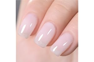 GAOY Smalto per unghie Jelly Nude Gel, 16 ml Smalto per gel semitrasparente bianco trasparente, fotopolimerizzazione UV per Nail Art fai da te, colore 1641, Sheer White