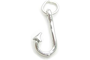 MALDON JEWELLERY Fish Hook sterling silver charm .925 x 1 Fisherman Fishing Hooks charms