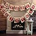 Produktbild Queta Wimpelkette, Aufschrift Merry Christmas, rustikal, Hochzeit, Party, Banner, Weihnachtsdekoration für Zuhause, 12 x 13 cm