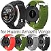 Produktbild Altsommer für Huami Amazfit Verge Armband, Weiches Silikon-Armband,Sportarmband Uhrenarmband Uhr Erstatzband für Frauen Herren,140 mm bis 215 mm (Armee Grün)