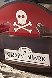 Demeyere 249501 Piraten Bett, Crazy Shark, MDF, 90 x 190 / 200 cm, rot - 6