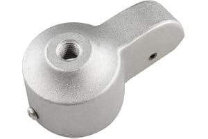 HYXODJY Mástil de Bandera Accesorios Camión con Polea de Nailon Cuerpo de Aluminio Fundido Driza de Poste de Bandera Estacionario para Servicio Pesado Conveniente Reemplazar óxido Dañado Accesorios (Plata)