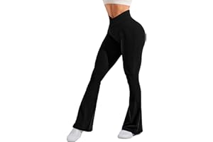 Navneet Damskie spodnie do jogi, długie spodnie do jogi, szerokie nogawki, spodnie rekreacyjne, wysoka talia, spodnie jazzowe, taniec flared legginsy