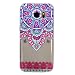 Produktbild Handyhülle für Samsung Galaxy S6, Schutzhülle Silikon für Galaxy S6, Ultra Dünn Case für Samsung Galaxy S6 Hülle Transparent Silikon TPU Kristall Klar Etui Tasche Cover mit Muster Flexibel Hülle Bunt Kreative Design Bumper Schale Ultra Slim Case Handy Schutz Hüllen Durchsichtig Weiches Leicht Kratzfest Gummi Stoßfest, Hancda Soft Handytasche Silikonhülle für Samsung Galaxy S6 + Schutzfolie + Schwarz Stift Stylus - Blumen Muster