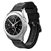 Produktbild Feitb Woven Nylon + Lederband Sweatproof Uhrenarmband Ersatzarmband Sportarmband Armband für Freizeit und Geschäftskunden Sport und Leben for Samsung Gear S2 / Galaxy Watch 46MM (Schwarz)