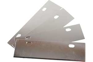 Cyrank 4 Pcs Grill Scraper Sharper Blade Replacement,Grill Blades Outdoor BBQ Tools Stainless Steel Grill Scraper Replacement Blade for Outdoor BBQ Grill Cleaning Tool