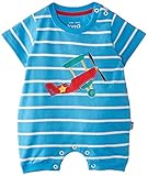 Kite Baby-Boys Biggles Striped Round Collar Short Sleeve Romper