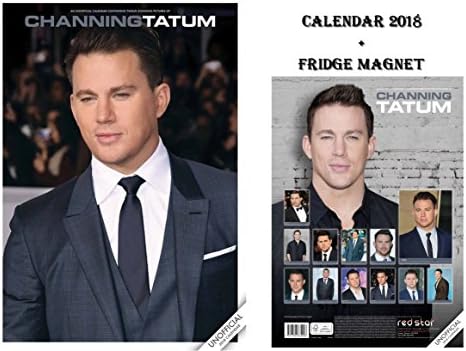 CHANNING TATUM CALENDAR 2018 + CHANNING TATUM FRIDGE MAGNET