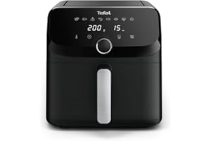 Tefal Easy Fry Mega Air Fryer, 7.5L Capacity (Serves Up to 8), 8 Preset Cooking Programs, Compact Design, Energy-Efficient, Dishwasher-Safe Basket, EY8558G0 - Black