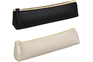 Suofuolef 2 Stück Leder Federmäppchen, Stiftetasche Kleine Tragbar für Schule & Büro