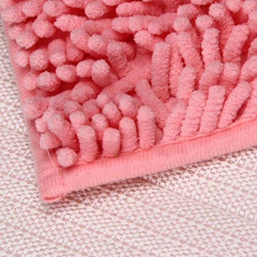 Jamicy® Soft Shaggy Antirutsch saugfähig Badematte Bad Dusche Teppiche Teppich 50*60cm (Rosa) - 2