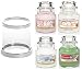 Produktbild Offizielles, kleines Weihnachtsglas von Yankee Candle, Auswahl inklusive funkelnder Schneeflocken-Halterung