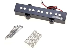 MUSICLILY Wilkinson Serie-M WOJB5 Variable Gauss Ceramico Pick Up Jazz Bass Ponte per Basso Elettrico tipo JB 5 Corde, Nero