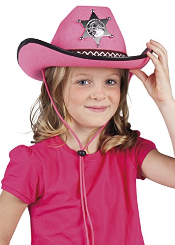 Childrens Size Pink Sheriff Cowgirl Hat 