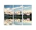 Produktbild 130x90cm – KUNSTDRUCK Sao Paulo skyline Spiegelung Sonnenuntergang 3teiliges Wandbild auf Leinwand und Keilrahmen - Fotobild Kunstdruck Artprint