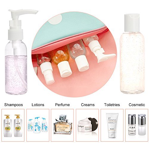 HTINAC-10Pcs-Bouteille-de-VoyageTrousse-de-Toilette-Transparente-Portable-Kit-de-Voyage-pour-Liquides-Conforme--lAroport-Restrictions-Format-Avion