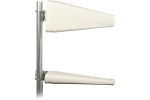 DANITECH Hochleistungsantenne 2G 3G LTE 5G Log Antenne mit 800MHz, 1800, 2600, 3800 MHz 20dBi - inklusive 10Meter Twin-Antennenkabel MIMO Multiband