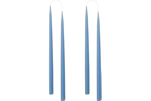 Kunstindustrien® Tapered Candles, Made in Denmark, 42 Colours Available, Dripless & Smokeless Dinner Candles, Candles Long Burning 15 Hours, Unscented Candle Gift Set, 4pcs. 2.2 x 35cm (Lavender)