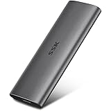 SSK 128 GB bärbar extern SSD, upp till 550 MB/s Ultra Speed USB 3.2 Gen2 extern solid state-enhet USB-C mini extern SSD för b