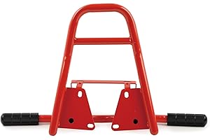 Mokuo Iron Manned Motorcycle Stunt Rear Luggage with CNC Removable Perform Bar Fit for Honda Grom MSX 125 SF 2013-2016,Red