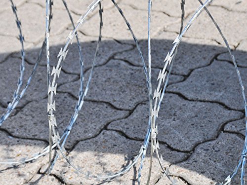 Natodraht, Sperrdraht, Stacheldraht, Klingendraht Ø 45 cm bis 10 m Länge + Handschuhe
