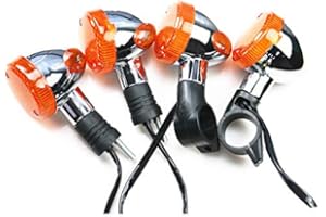 Newland2019 Luces indicadoras de señal de giro delanteras y traseras cromadas para Honda Steed 600750 Magna 250 Magna 750 Shadow 400750 VTX1300 VLX 1100 DLX VTX 1300 1800 Cruiser Chopper Custom