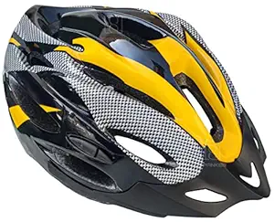 Spanker Dura Shell Adults Bike Bicycle Helmet with Visor, Road Cycling Helmets Men Women Adjustable Size - Yellow SSTP