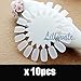 10X Nail Art Round Practice Wheels Polish Salon Display Acrylic Make Up Tips Kit