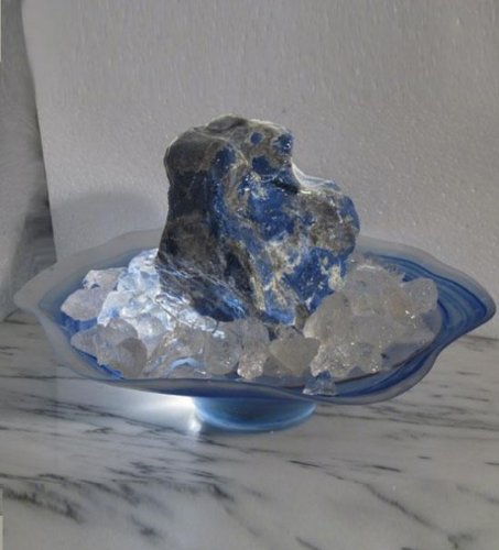 Zimmerbrunnen Lapis Lazuli Brunnen ‚Blue-Dream‘ beleuchtet - 2