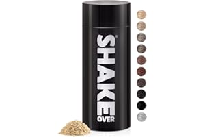 ‎SHAKE OVER SHAKE OVER Veganes Streuhaar zur Haarverdichtung, mit Zink angereicherte Fasern, hochwertiges Schütthaar, Made in Europe (30 g, LIGHT BLONDE)