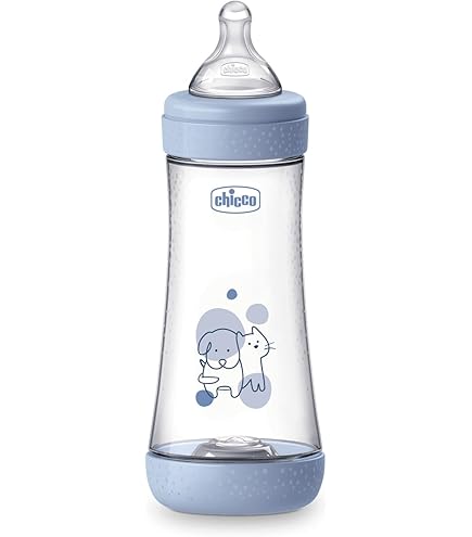 Chicco Wellbeing Borraccia Con Tettarella 250 Ml – Flusso Medio, Sistema Anticoliche, Da 2 Mesi, Colore Blu
