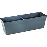 Serinova YB02 Yalı Balkon Saksı Drenaj Aparatlı 51,5cm, 10,8 Litre Antrasit